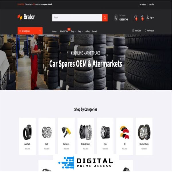 Brator - Auto Parts Shopify Theme