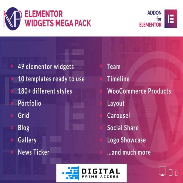 Elementor Widgets Mega Pack - Addons for Elementor Plugins