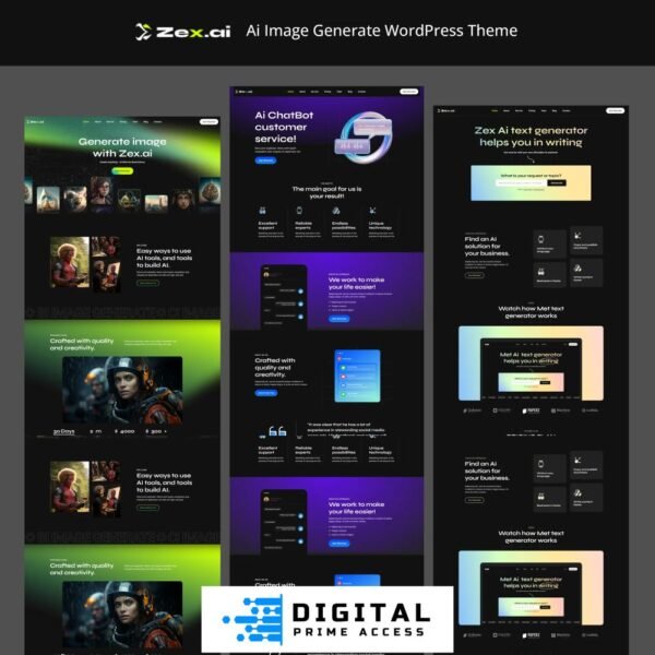 Zex - Ai Image Generate WordPress Theme