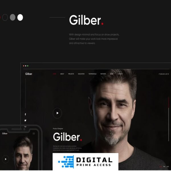 Gilber - Personal CV/Resume WordPress Theme