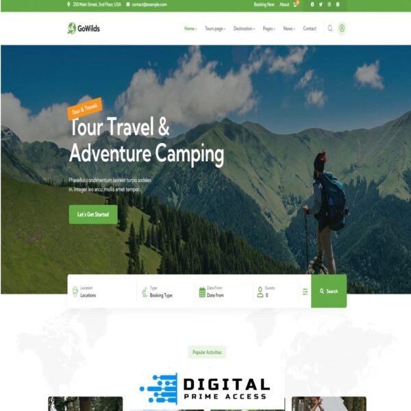 Gowilds - Travel & Tour Booking WordPress Theme